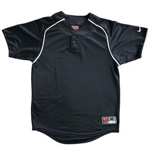 Nike Boys Fit Dry Black White Practice Team Jersey Short Sleeves Size M 10/12